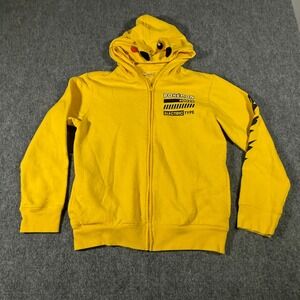 Pokemon Pikachu Yellow Zip Up Hoodie Kids XL 14/16 Electric Type Character Hood